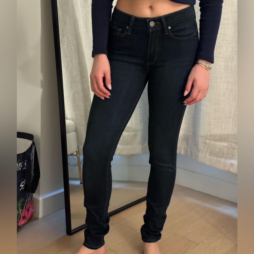 PAIGE denim “Hoxton Ultra Skinny” Jean in dark blue